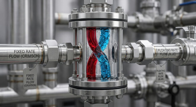 Industrial pipes with flowing rates: swap cash flows, payment streams, and rate conversion.