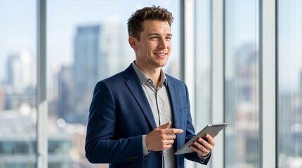 Fototapeta premium Professional Business Advisor Using Tablet at Office