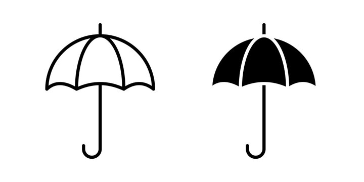 Umbrella icon minimal pictogram series