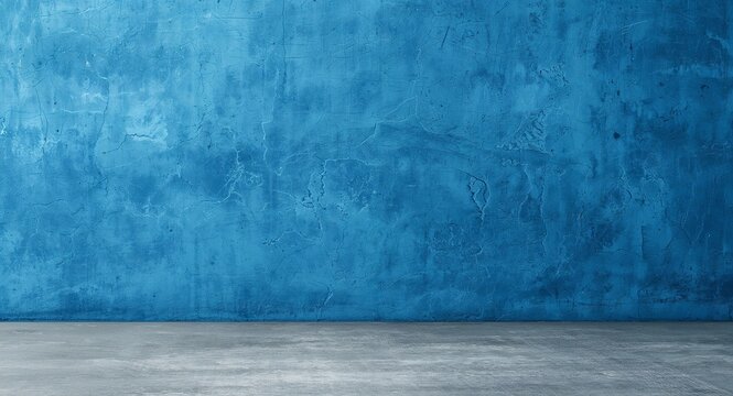 Empty blue wall with rough concrete texture and beautiful patterned blue background abstract background concept. - Empty blue wall featuring rough concrete texture and intricate blue visual image.