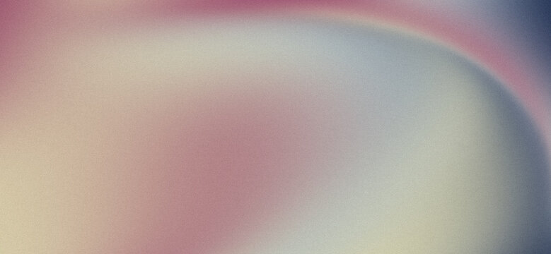 Pastel Mauve Pink, Dusty Rose, Slate Grey, Soft Cream, and Muted Indigo Abstract Gradient Background Featuring Heavy Grainy Noise Texture with Curved Spectrum Wave