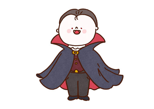 Red eyed vampire smiling faintly, halloween or dracula monster concept