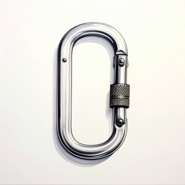 Sturdy Metal Carabiner with Screwgate Mechanism.