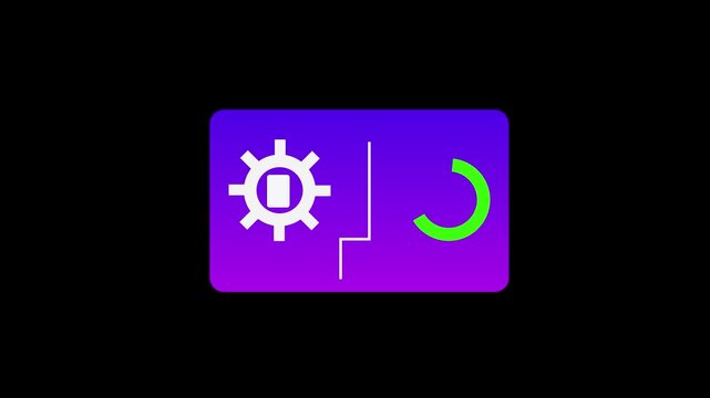 User ID Card and Settings Security Icon Animation