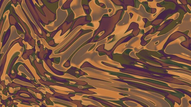 Psychedelic Olive Green And Soft Pink Liquid Turbulence Motion Loop
