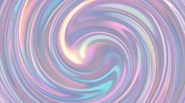 Holographic pastel liquid metal swirl animation abstract background.