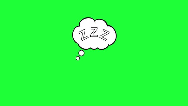 Zzz thought bubble sleep dreaming animation