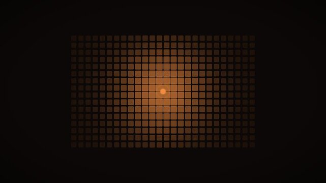 An orange touch lights a matrix of pressure sensor cells