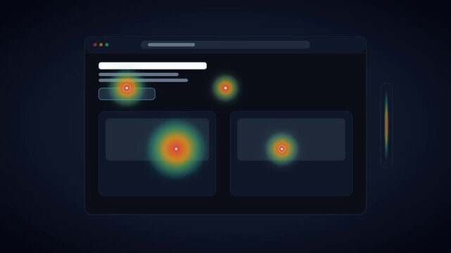 Website UX user interaction click heatmap gradient wave overlay