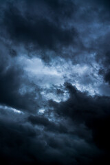 Fototapeta premium Cloud storm sky dark rain lightning thunder stormy typhoon nature light scene rainy atmosphere damage effect carbon dioxide dust air pollution 2.5 Pm, texture nature windstorm weather skyscape