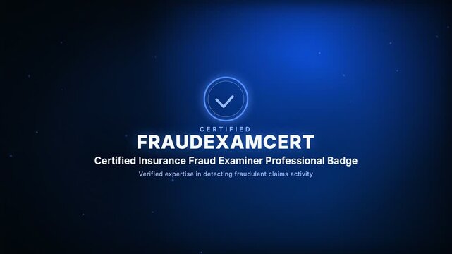 Certified Insurance Fraud Examiner Professional Badge. Verified expertise in detecting fraudulent claims activity