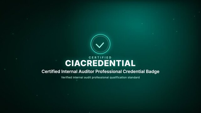 Certified Internal Auditor Professional Credential Badge, Verified internal audit professional qualification standard