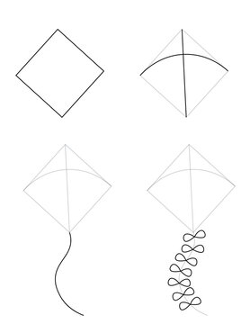 vector illustration of a kite