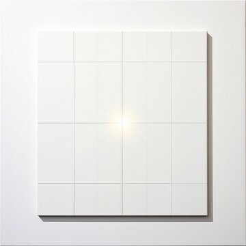 Minimalist White Grid Art on Clean Wall.