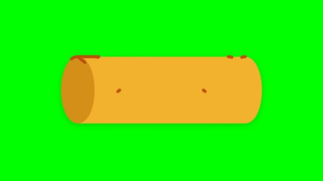 Spring roll icon depicting Asian appetizer process for fresh wrap and light meal