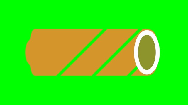 Spring roll icon depicting Asian appetizer process for fresh wrap and light meal