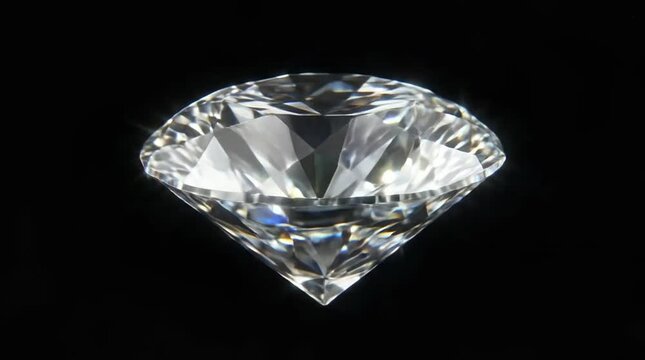 Sparkling diamond with bright light reflections