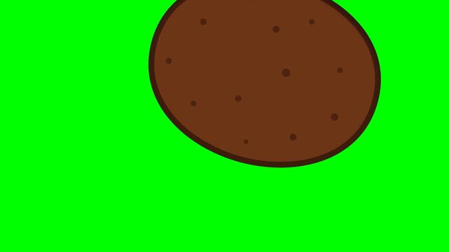 Falafel ball icon showing Middle Eastern bite process for vegetarian snack and street food