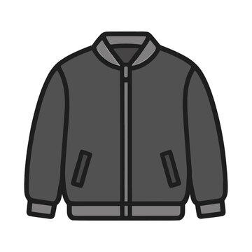 Gray bomber jacket illustration