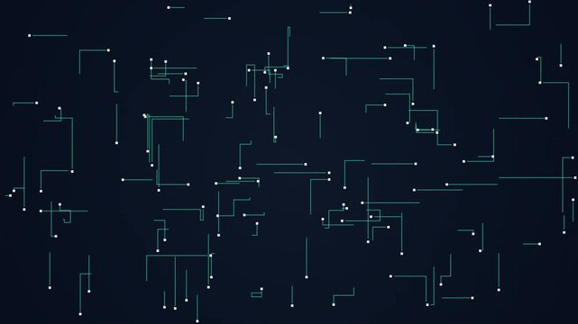 Procedural motion of Ai Circuit Board backgrround