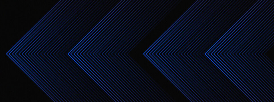 Minimalist dark blue background with thin neon blue lines forming arrow patterns	