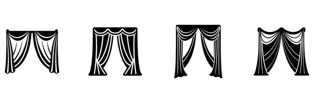 curtain designs with decorative draping styles for stage or interior decor inspiration