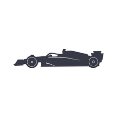 Fototapeta premium Racing car and formula race silhouette design vector illustration template