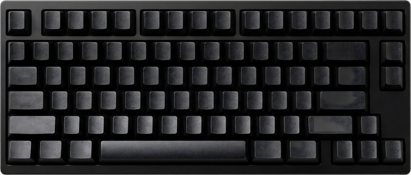 close up view of black mechanical keyboard