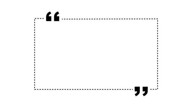 Minimalist animated quote box with quotation marks for social media