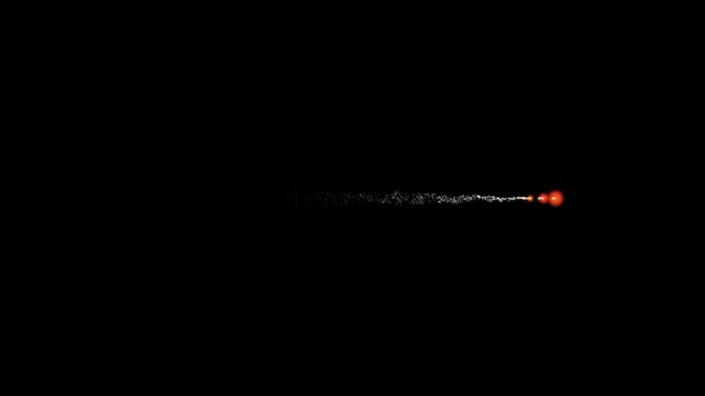 Glowing fireball with bright particle trail moving, glow light motion energy, spark dust wand particles, pixie dust path doodle on black background, Glowing Fairy dust wand glitter star. 4k video