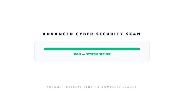 Advanced cyber security scan antivirus UI element with firewall checking progress bar for digital web application system protection graphic template
