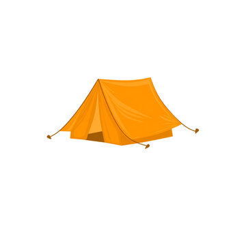 tourist tent isolated on white,. Just forest vibes