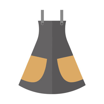 Apron with pockets and straps