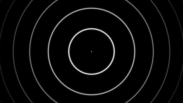 Concentric circles graphic design on dark background