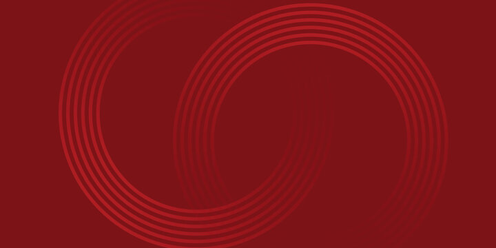 Collection of red concentric circles. Collection of radial sound wave or sonar rings. Pack of radar icon symbols, targets, dashed lines, halftones.