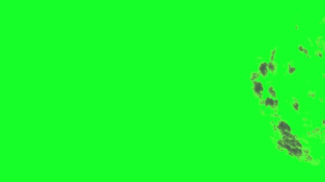 Dynamic red and orange energy light burst with glowing rays spreading outward on a bright green screen background, ideal for chroma key, VFX compositing, video editing, transitions and motion graphics