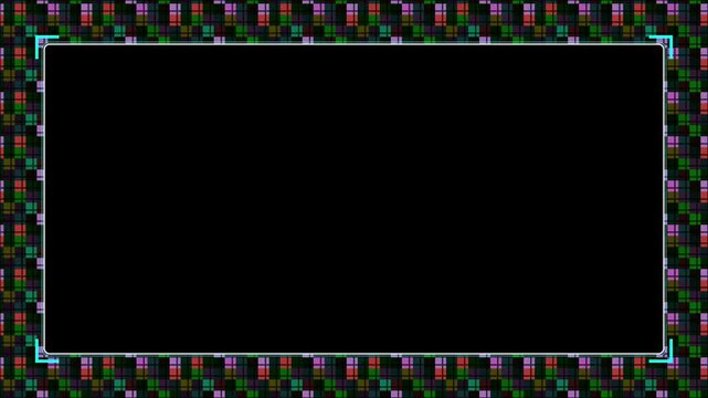 Colorful digital border pattern frame