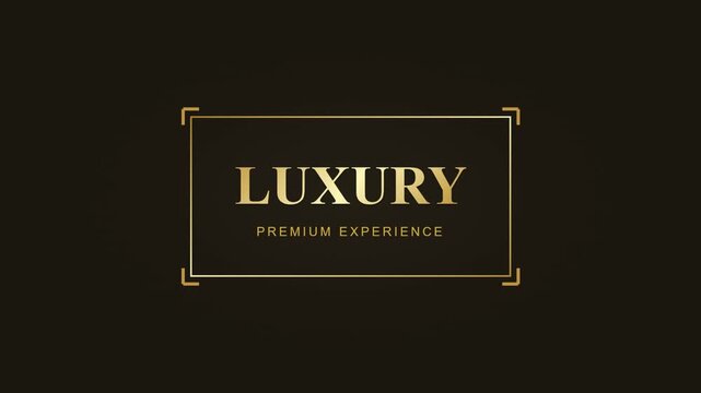 Luxury brand logo on black background.