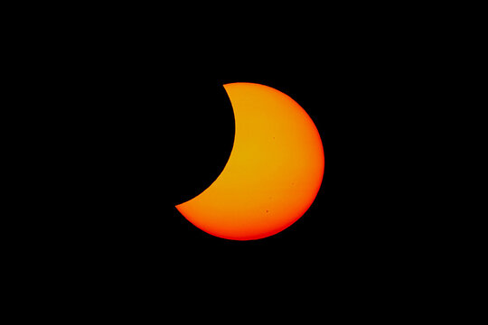 August 12, 2026 Solar Eclipse During the Second Partial Phase, Spain