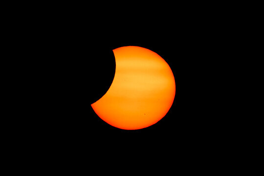 August 12, 2026 Solar Eclipse During the Second Partial Phase, Spain