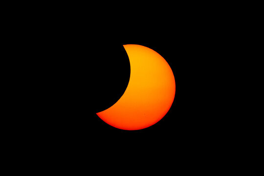 August 12, 2026 Solar Eclipse During the Second Partial Phase, Spain