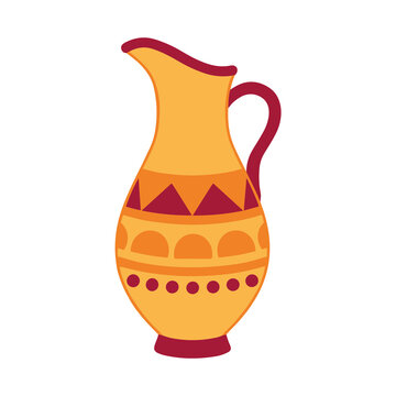 Decorative jug with geometric patterns