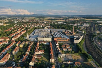 Obraz premium Fulda aus der Luft – Panorama der historischen Innenstadt und Umgebung