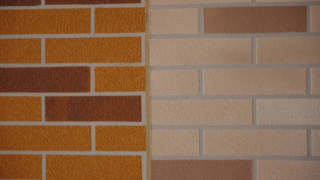 Zoom in effect on decorative brick wall texture