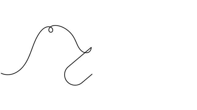 Modern capsule icon sign continuous one line drawing moving on white background animation