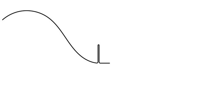 Modern capsule icon sign continuous one line drawing moving on white background animation
