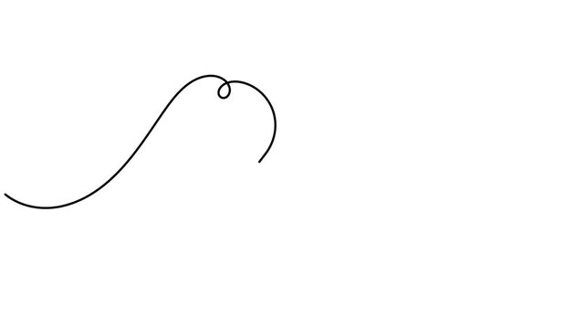 Modern capsule icon sign continuous one line drawing moving on white background animation