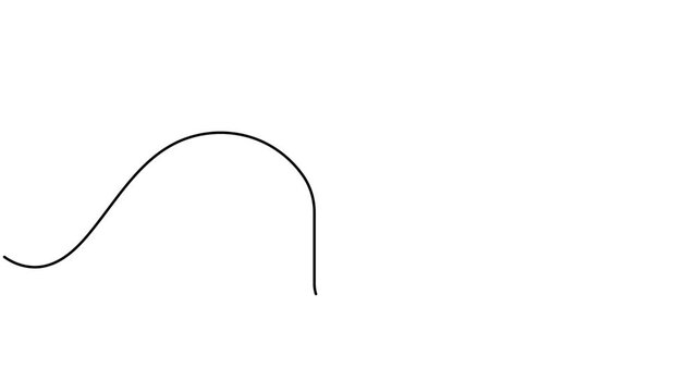Modern capsule icon sign continuous one line drawing moving on white background animation
