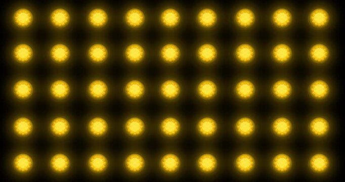 Golden christmas lights background. Floodlights Flashing 5. Motion graphics Animation background Visual loops. 4K