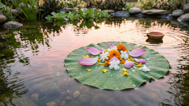 Loy krathong a beautiful thai festival of light and flowers